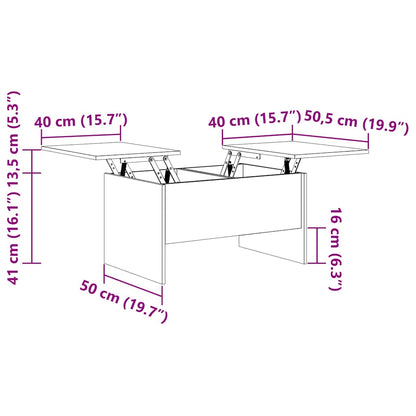 Couchtisch Weiß 80x50x42,5 cm Holzwerkstoff