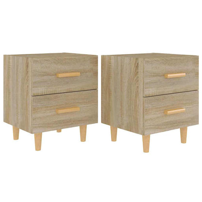 Nachttische 2 Stk. Sonoma-Eiche 40x35x47,5 cm