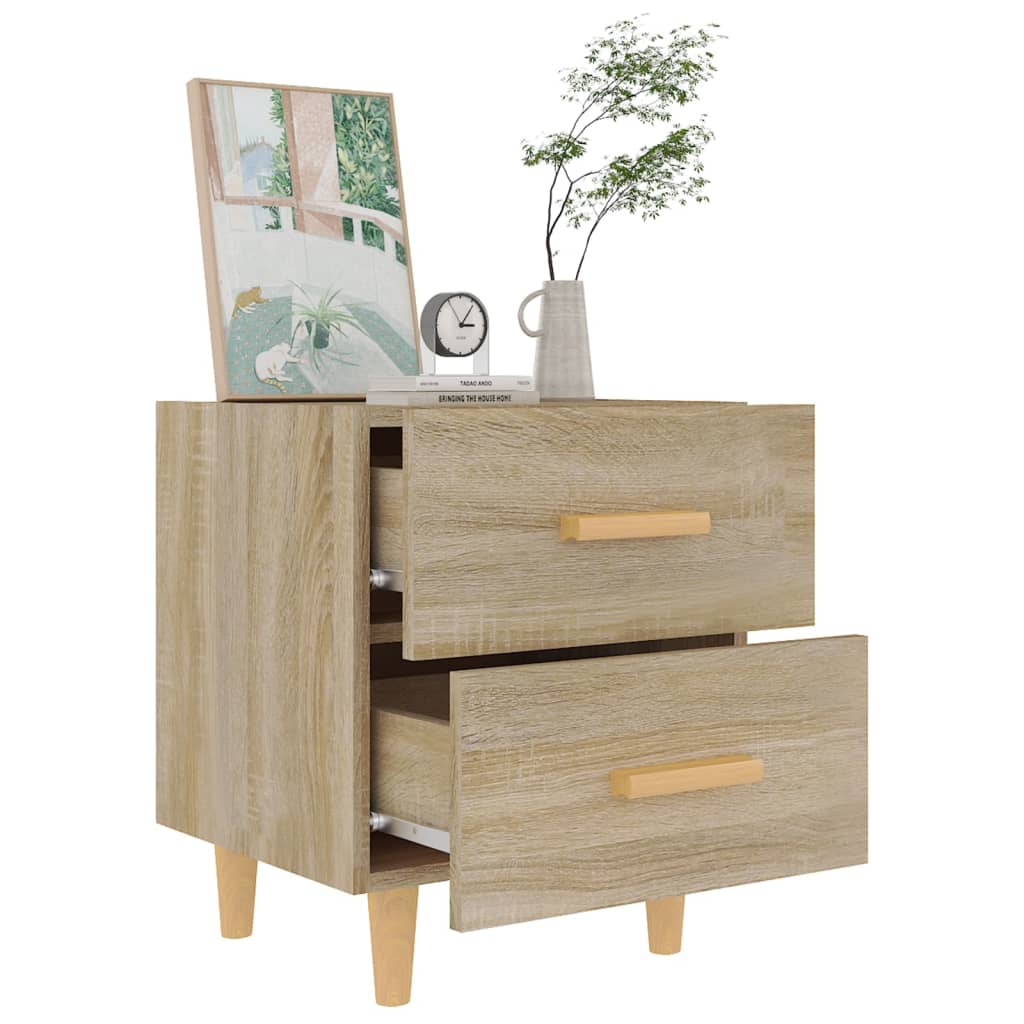 Tables de chevet 2 pcs. Chêne Sonoma 40x35x47,5 cm
