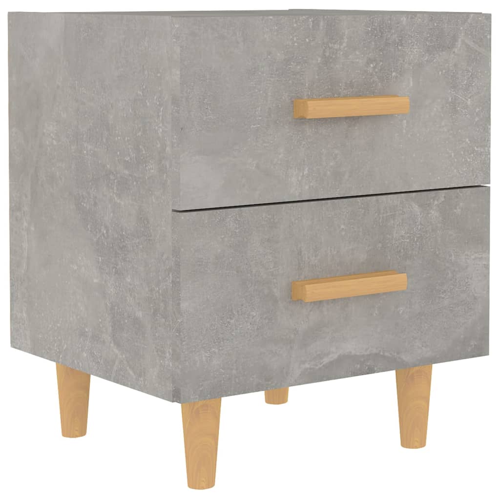 Table de chevet gris béton 40x35x47,5 cm