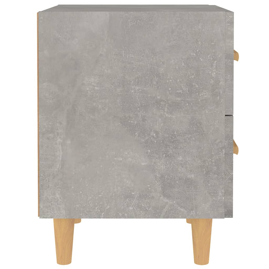 Table de chevet gris béton 40x35x47,5 cm