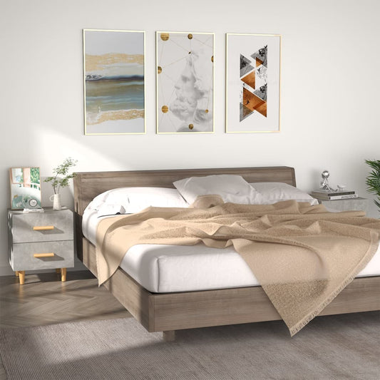 Bedside tables 2 pcs. Concrete grey 40x35x47.5 cm