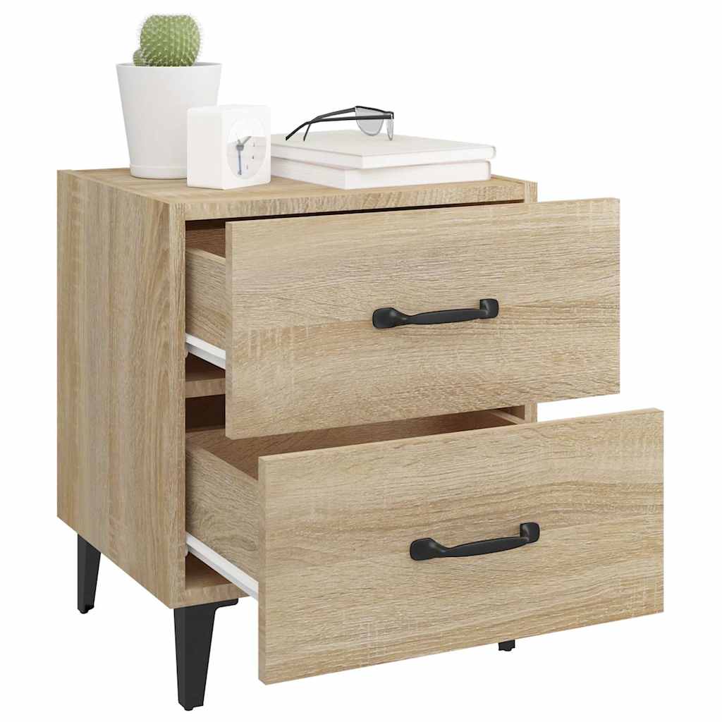 Nachttische 2 Stk. Sonoma-Eiche 40x35x47,5 cm