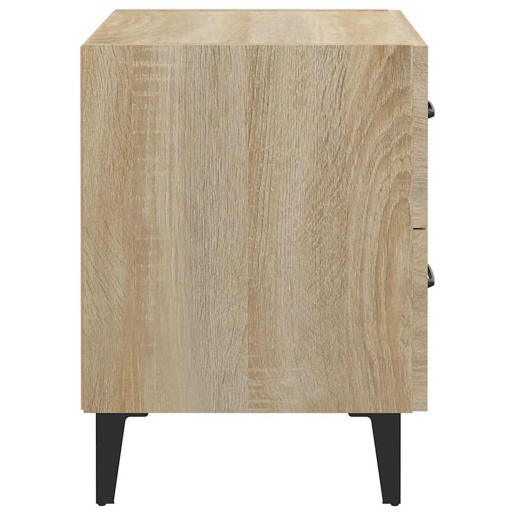 Nachttische 2 Stk. Sonoma-Eiche 40x35x47,5 cm