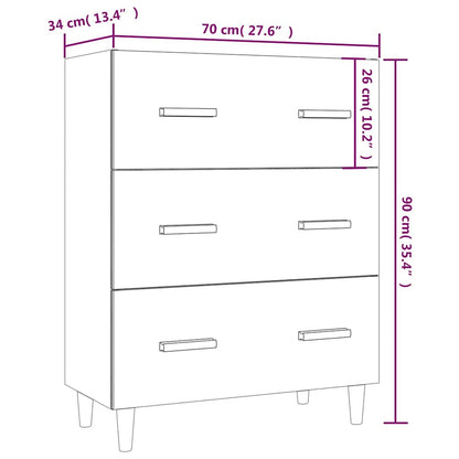 Sideboard Weiß 70x34x90 cm Holzwerkstoff