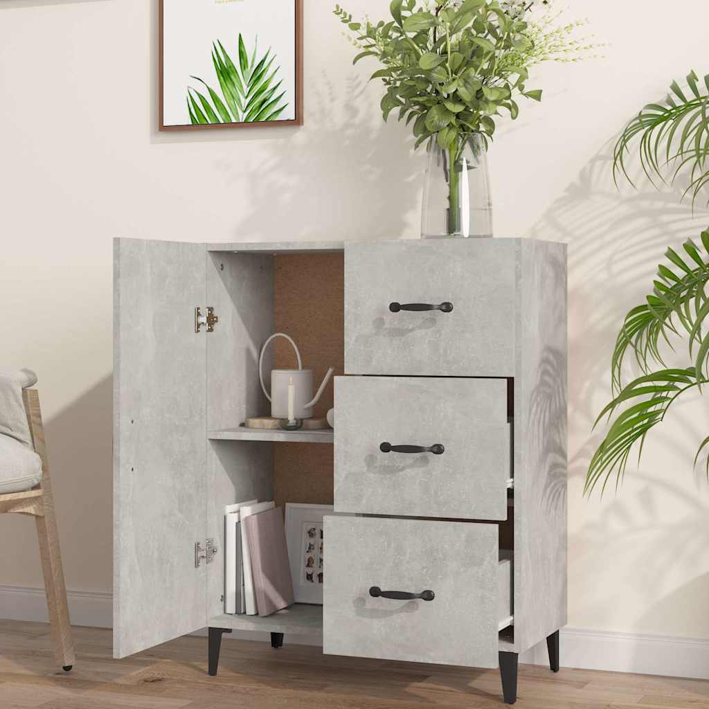 Sideboard Betongrau 69,5x34x90 cm Holzwerkstoff
