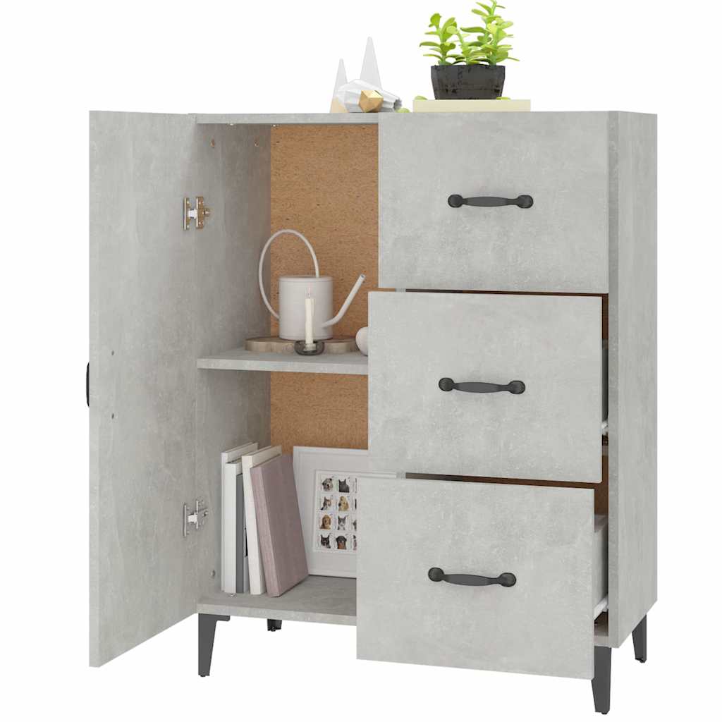 Sideboard Betongrau 69,5x34x90 cm Holzwerkstoff