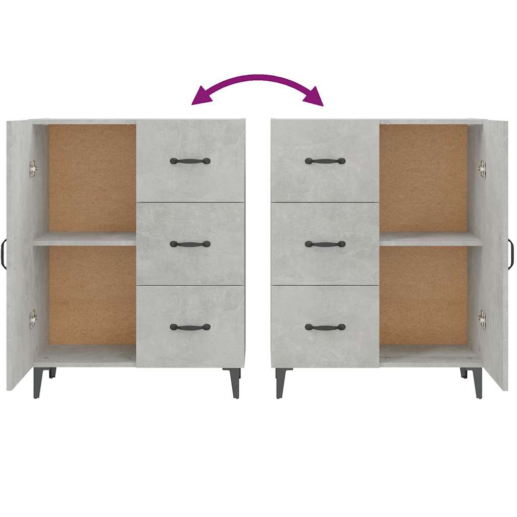 Sideboard Betongrau 69,5x34x90 cm Holzwerkstoff