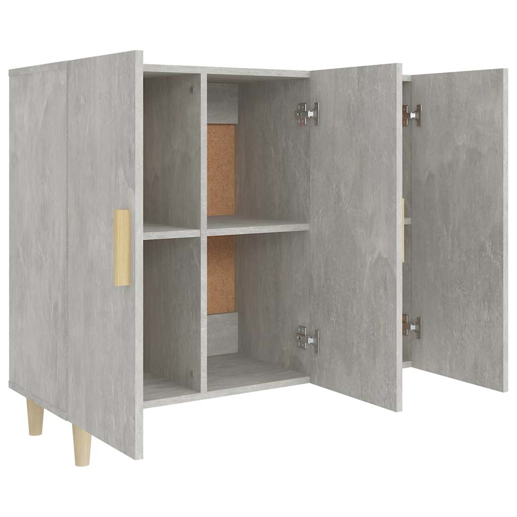 Sideboard Betongrau 90x34x80 cm Holzwerkstoff