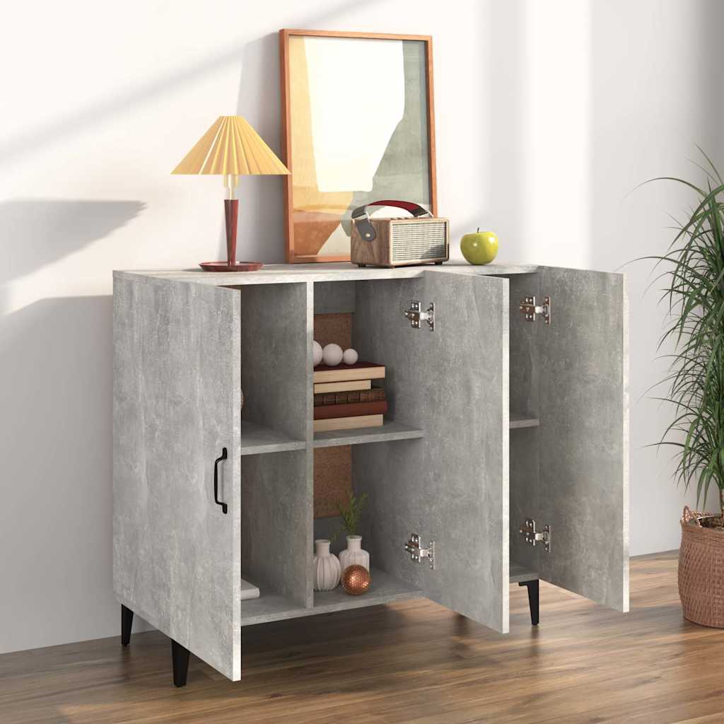 Sideboard Betongrau 90x34x80 cm Holzwerkstoff