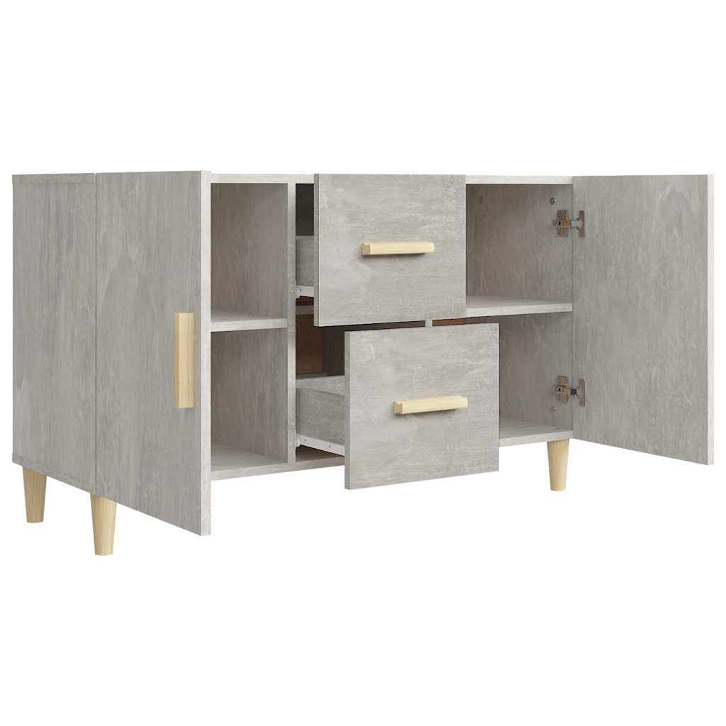 Sideboard Betongrau 100x36x60 cm Holzwerkstoff