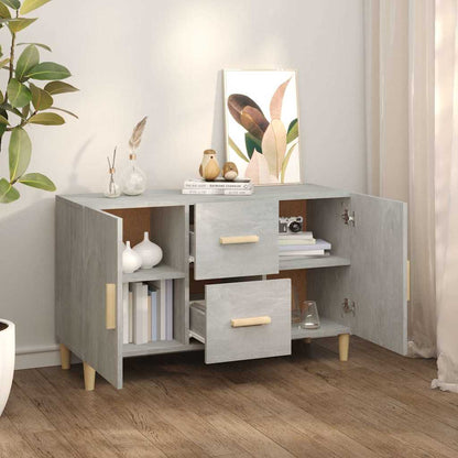 Sideboard Betongrau 100x36x60 cm Holzwerkstoff