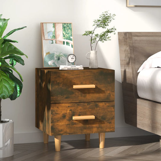 Bedside table smoked oak 40x35x47.5 cm