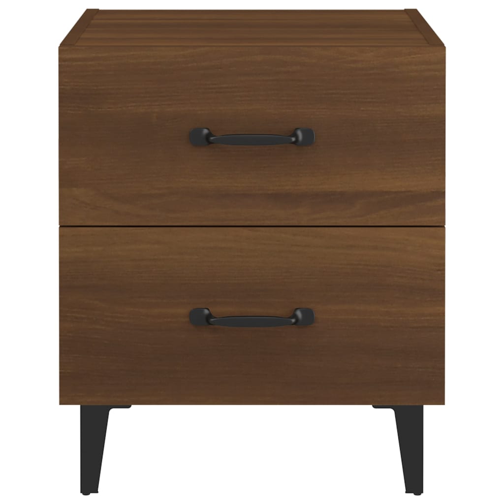 Table de chevet aspect chêne marron 40x35x47,5 cm