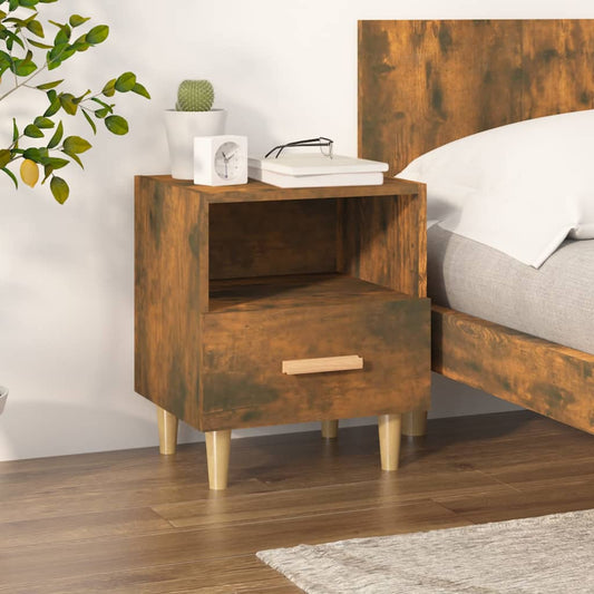 Bedside table smoked oak 40x35x47 cm