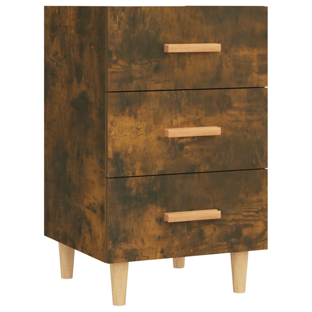 Bedside table smoked oak 40x40x66 cm wood material