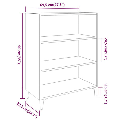 Sideboard Grau Sonoma 69,5x32,5x90 cm Holzwerkstoff