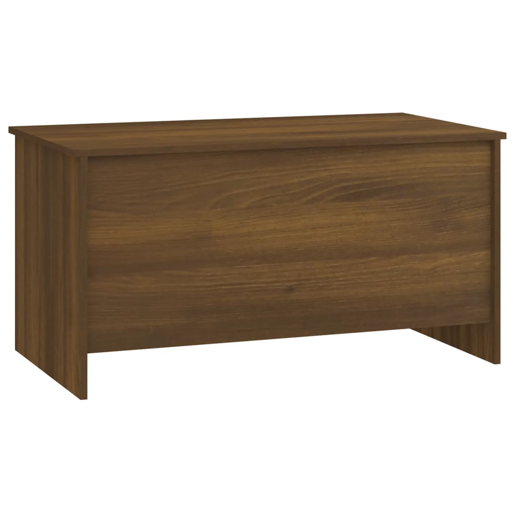 Table basse aspect chêne marron 102x55,5x52,5 cm matériau bois