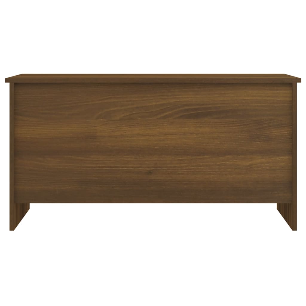 Table basse aspect chêne marron 102x55,5x52,5 cm matériau bois