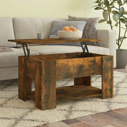 Coffee table smoked oak 79x49x41 cm wood material