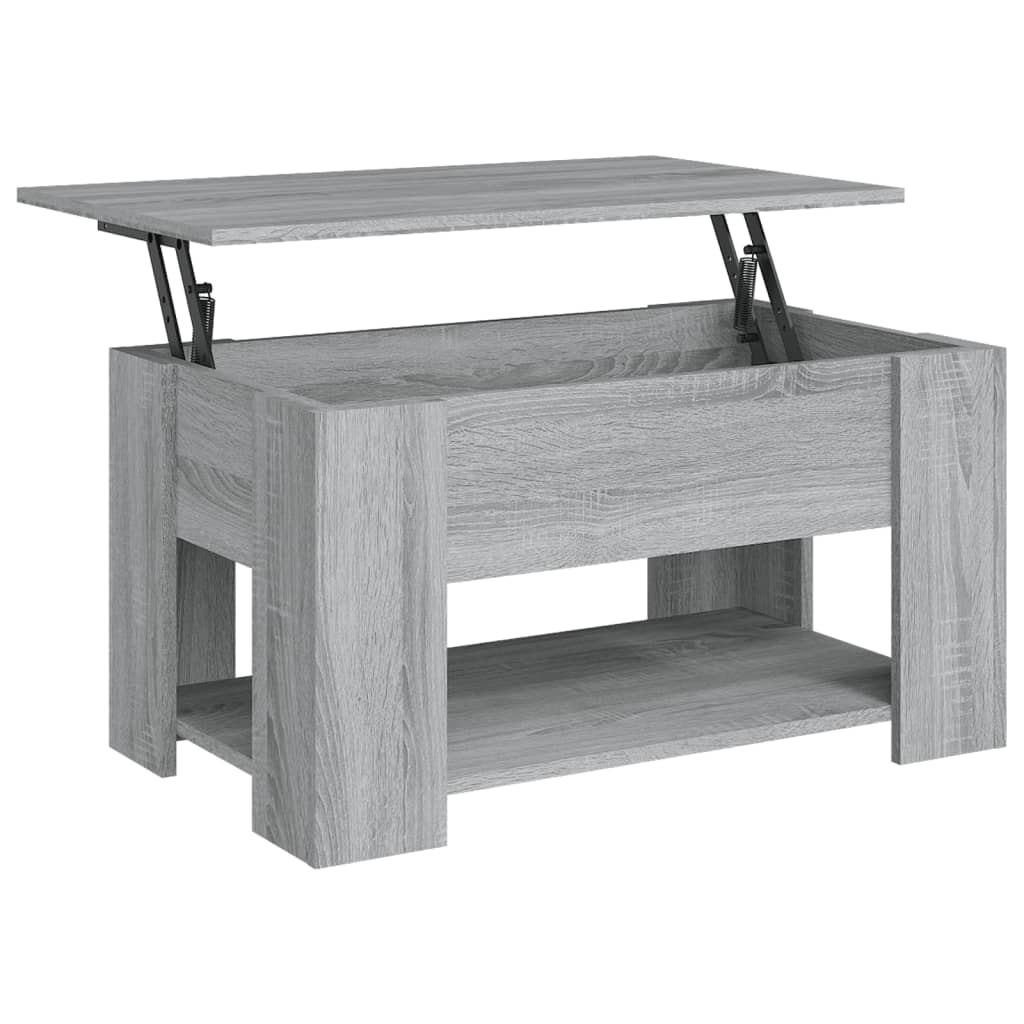 Table basse Sonoma grise 79x49x41 cm en bois