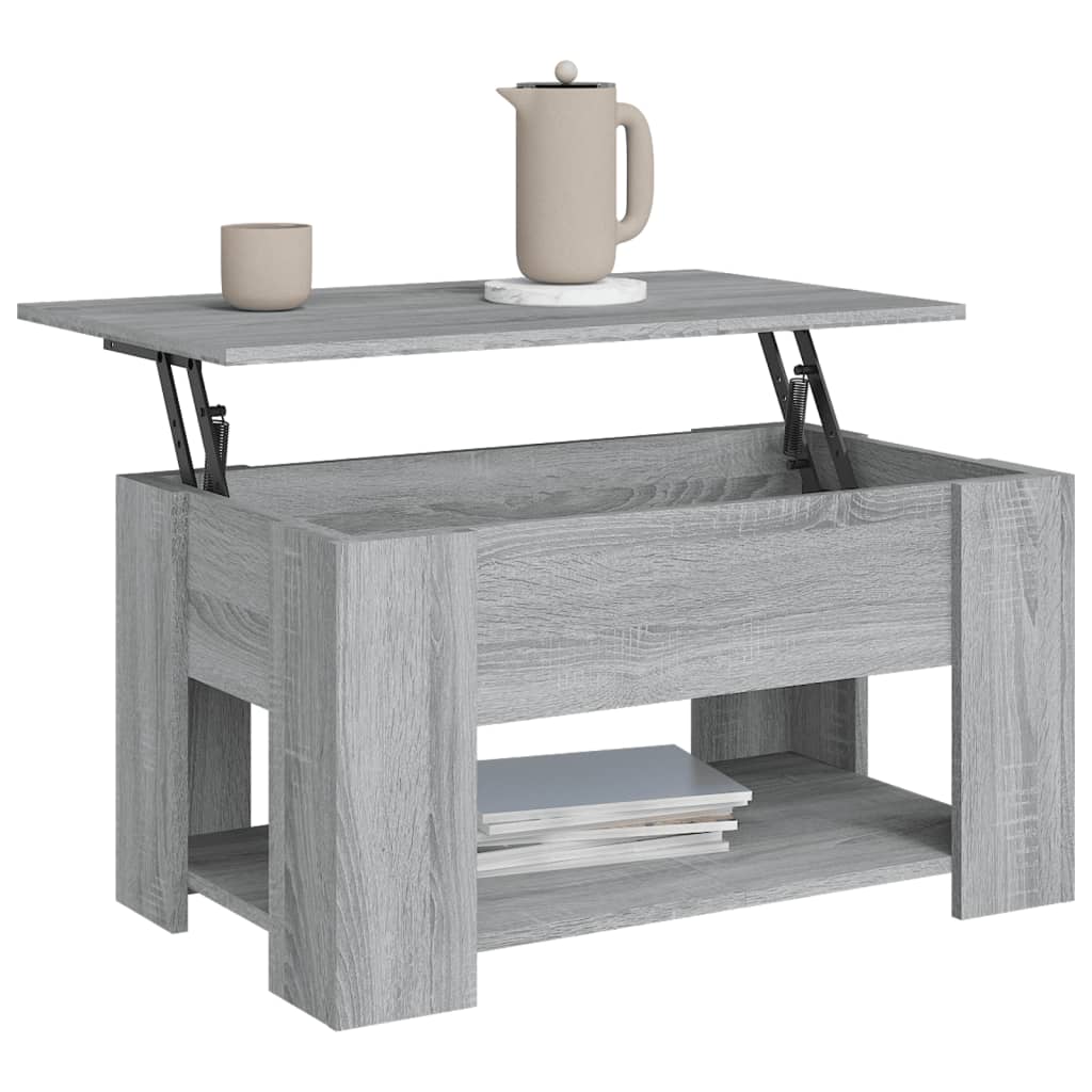 Table basse Sonoma grise 79x49x41 cm en bois