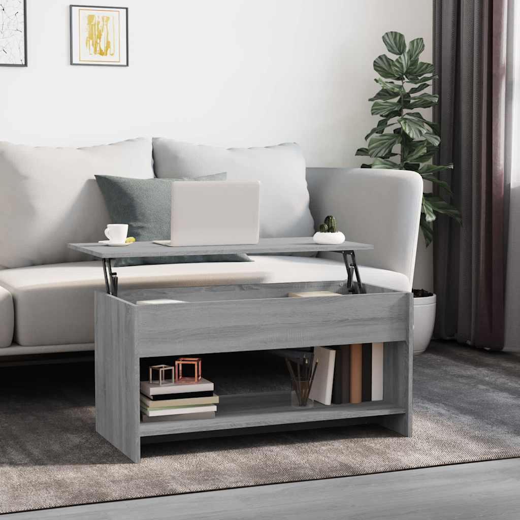 Couchtisch Grau Sonoma 102x50x52,5 cm Holzwerkstoff
