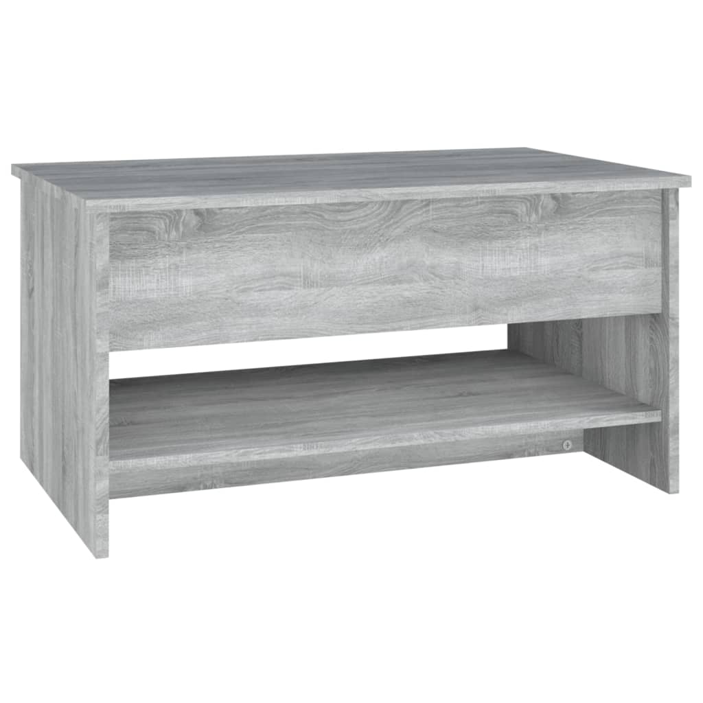 Table basse Sonoma grise 80x50x40 cm en bois
