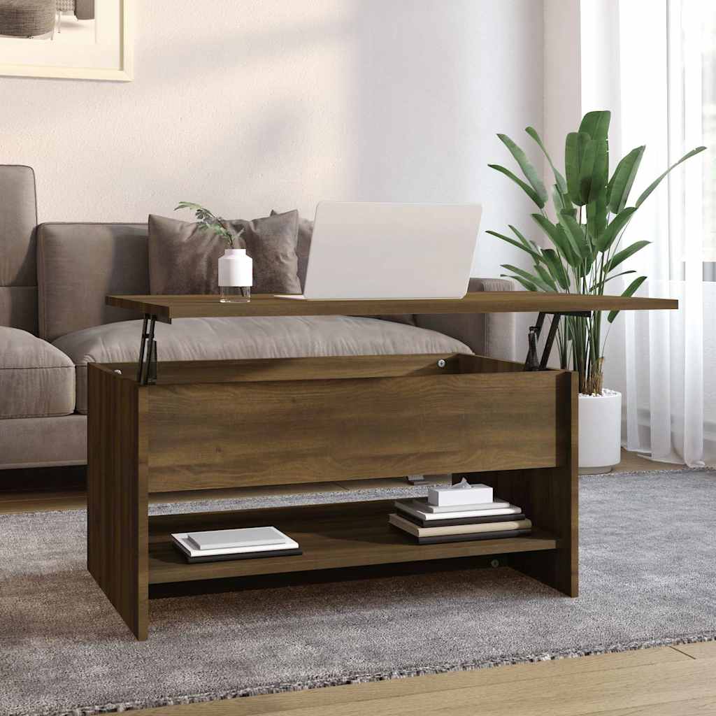 Couchtisch Braun Eichen-Optik 80x50x40 cm Holzwerkstoff