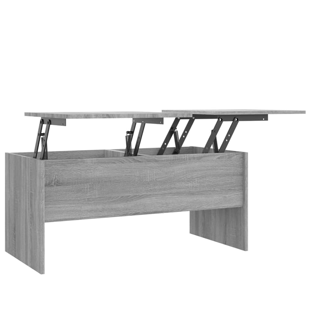 Table basse grise Sonoma 102x50,5x46,5 cm en bois