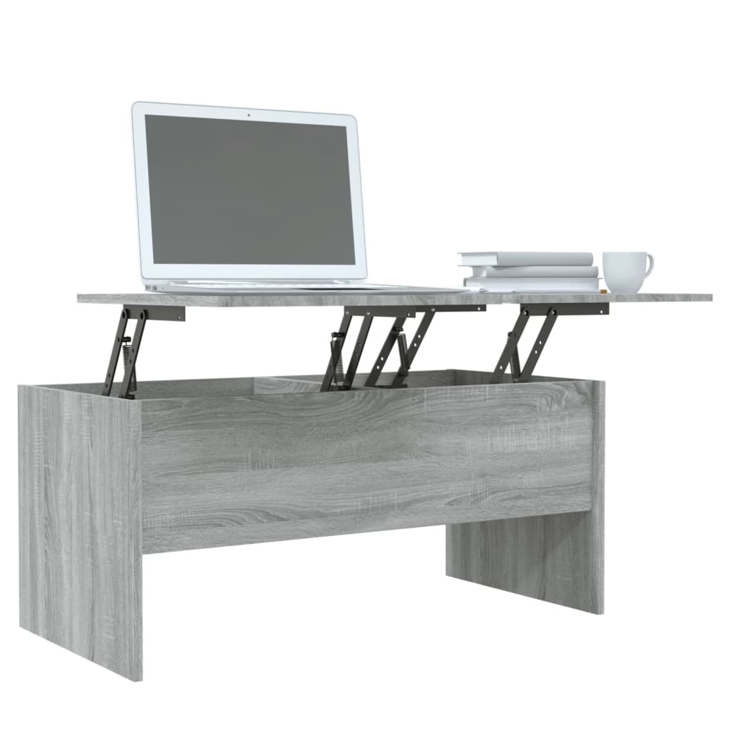 Table basse grise Sonoma 102x50,5x46,5 cm en bois