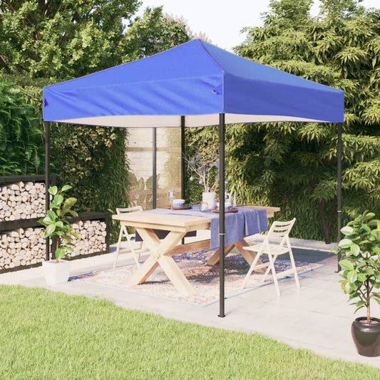 Tente de fête pliable bleue 2x2 m