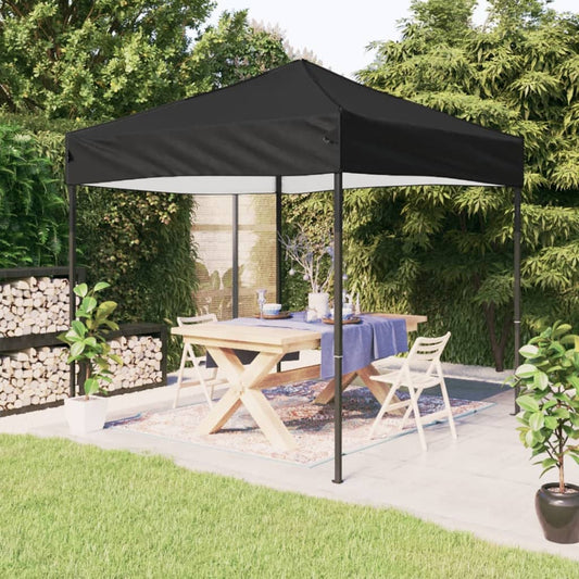 Tente de fête pliable noire 2x2 m