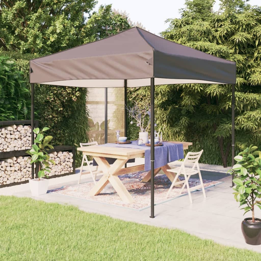 Tente de fête pliable taupe 2x2 m