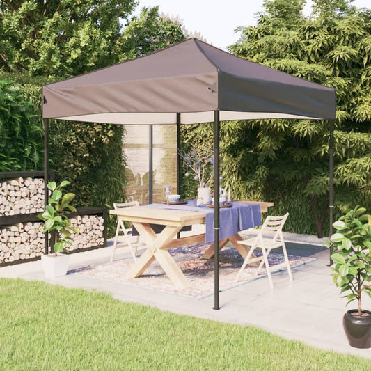 Tente de fête pliable taupe 2x2 m