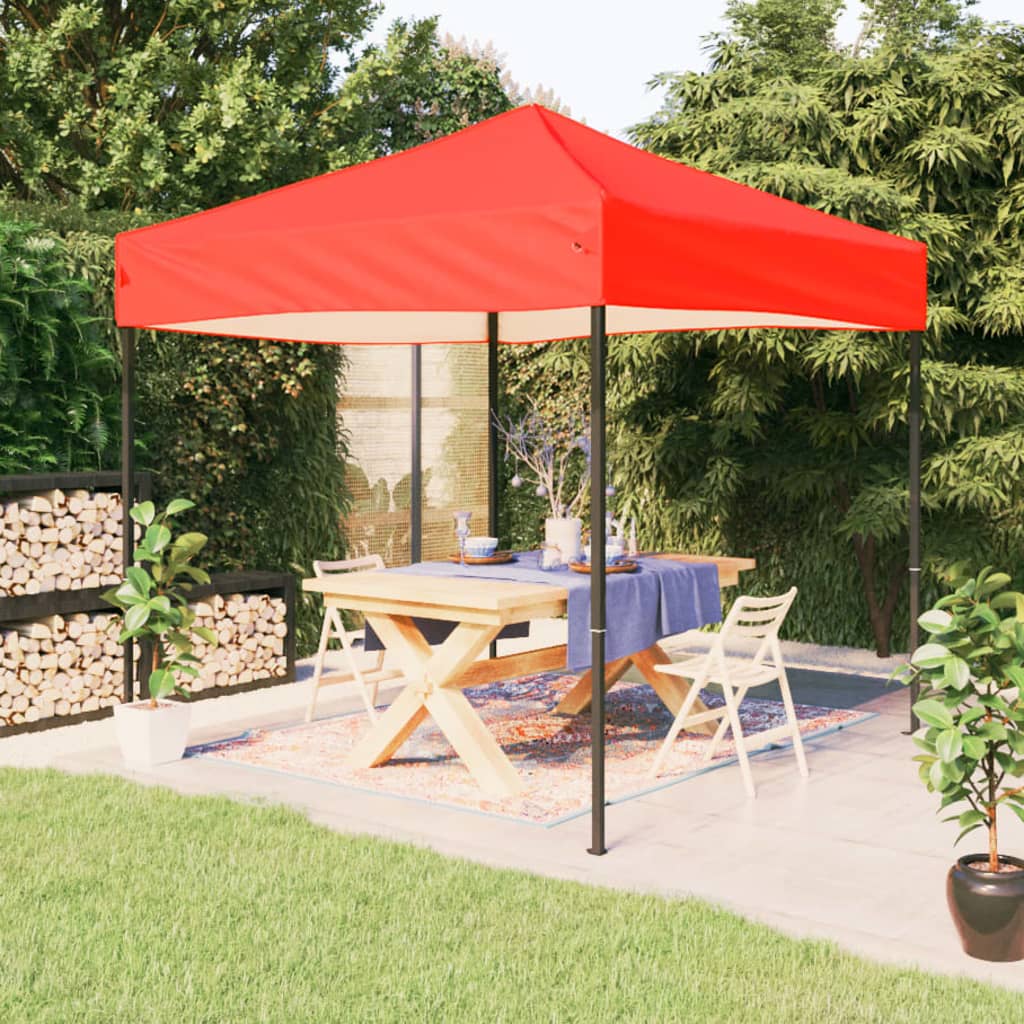 Tente de fête pliable rouge 2x2 m