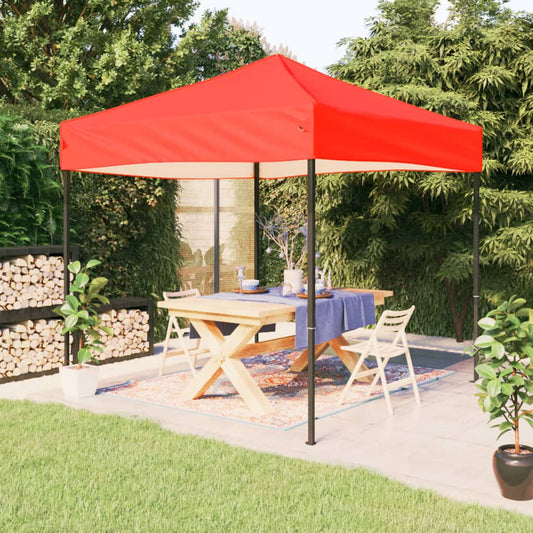 Tente de fête pliable rouge 2x2 m