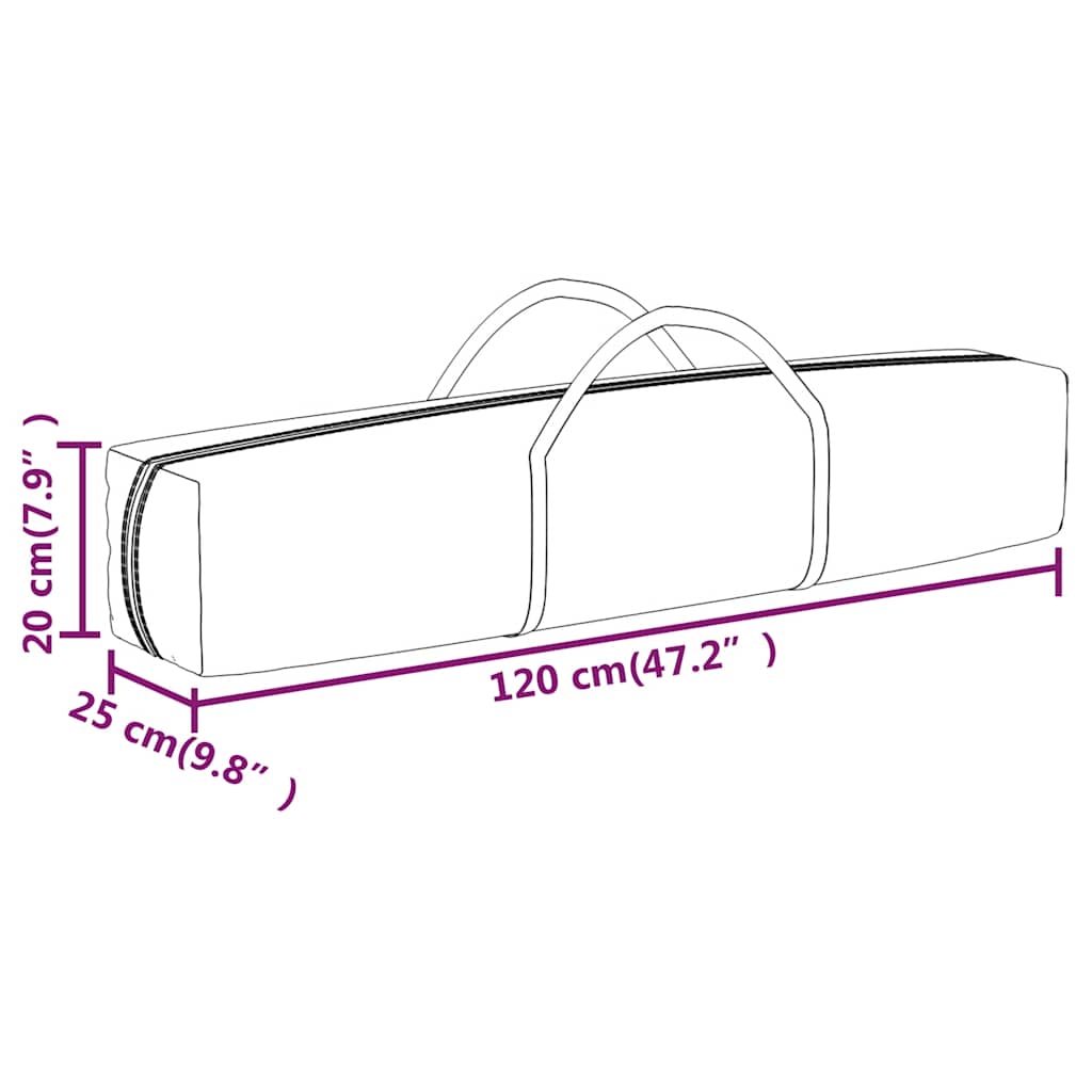 Tente de fête pliable avec parois latérales bleue 3x3 m