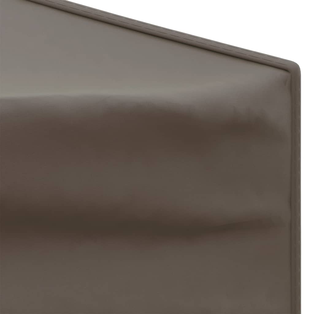 Tente de fête pliable avec parois latérales taupe 3x3 m
