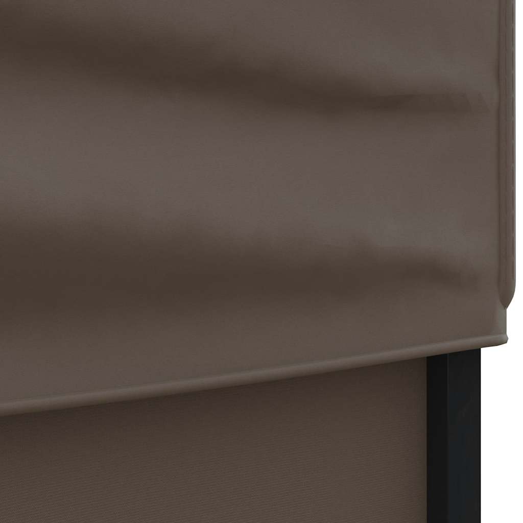 Tente de fête pliable avec parois latérales taupe 3x3 m