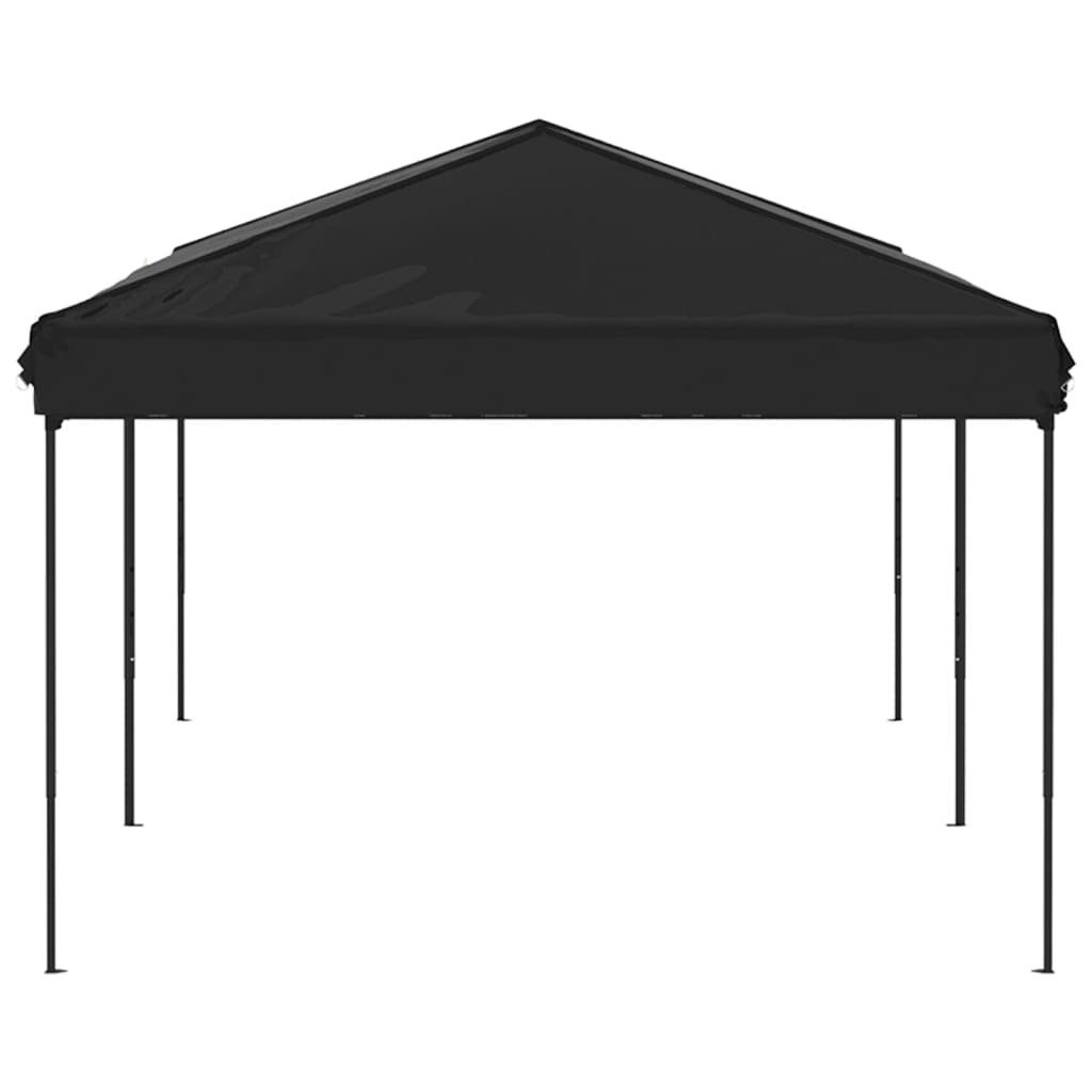 Tente de fête pliable noire 3x6 m