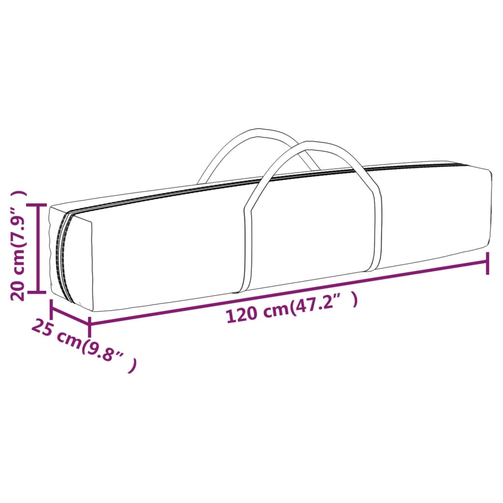 Tente de fête pliable noire 3x6 m