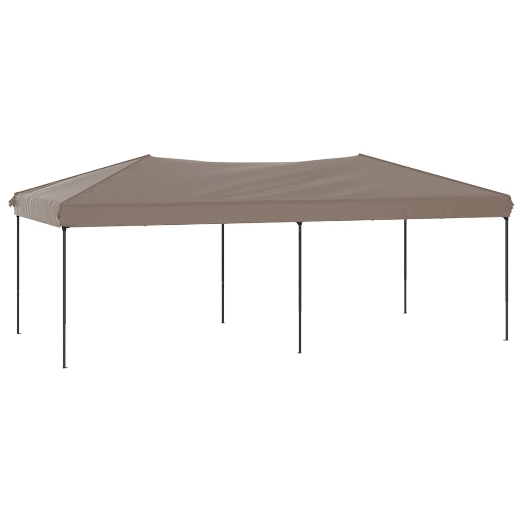 Tente de fête pliable taupe 3x6 m