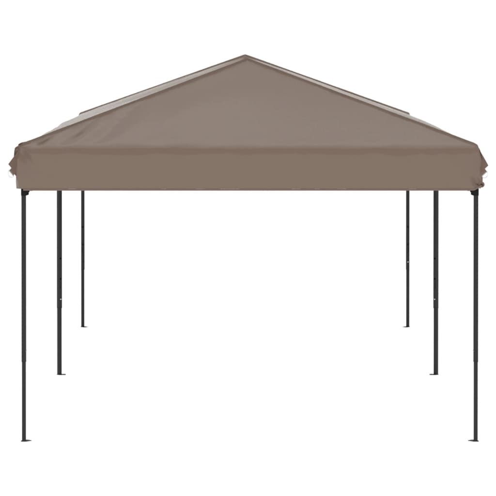 Tente de fête pliable taupe 3x6 m