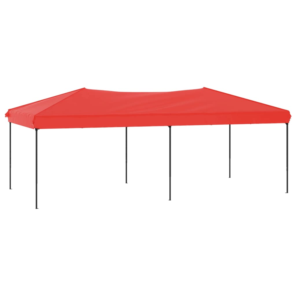 Tente de fête pliable rouge 3x6 m