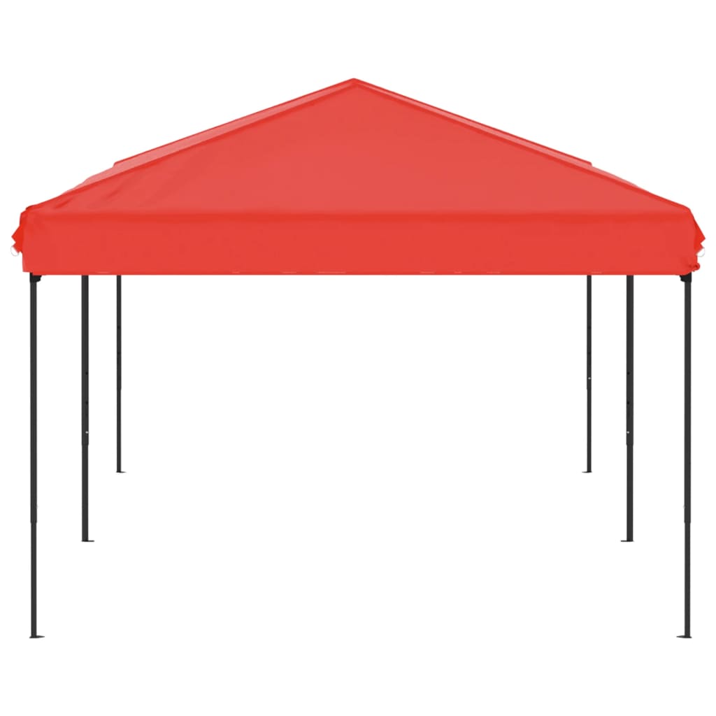 Tente de fête pliable rouge 3x6 m