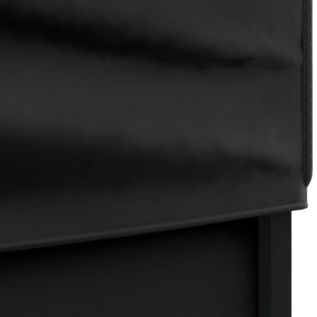 Tente de fête pliable avec parois latérales noire 3x6 m