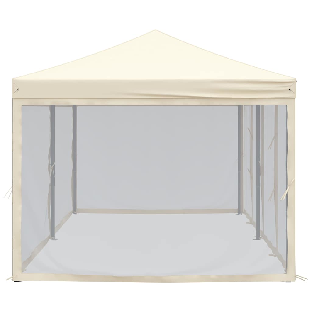 Partyzelt Faltbar mit Seitenwänden Creme 3x6 m