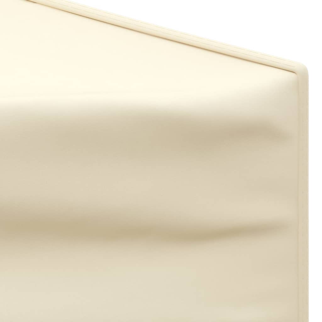 Tente de fête pliable avec parois latérales crème 3x6 m