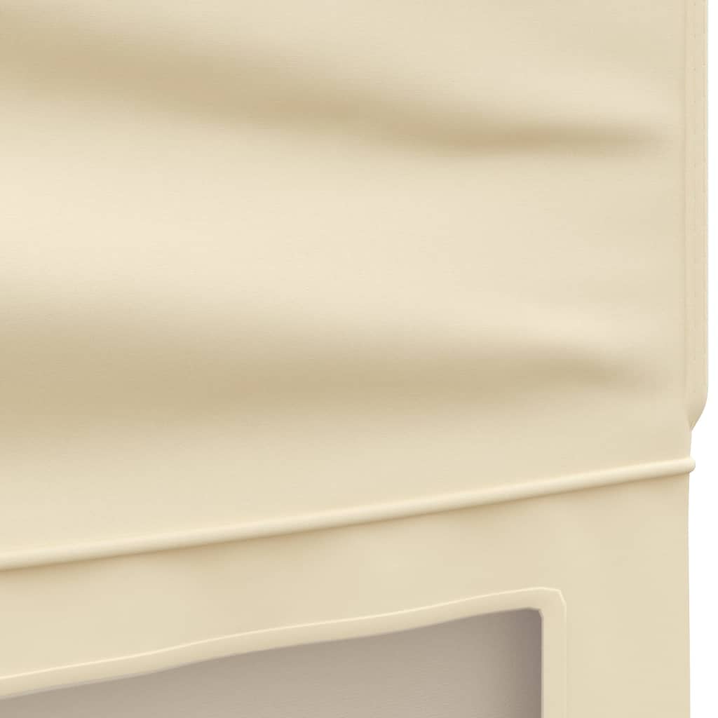 Tente de fête pliable avec parois latérales crème 3x6 m